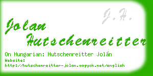 jolan hutschenreitter business card